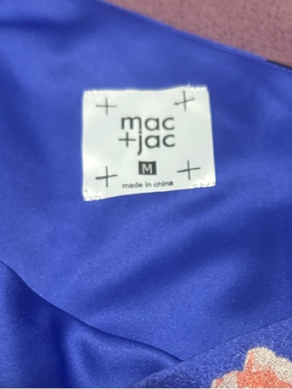 mac & jac Blue One-Shoulder Floral Tie Dress - Picture 2 of 3
